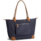 Womens Large Lightweight Designer Leather Nylon Work Shoulder Bag