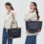 Womens Large Lightweight Designer Leather Nylon Work Shoulder Bag