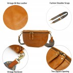 Women's leather cute chest shoulder bag