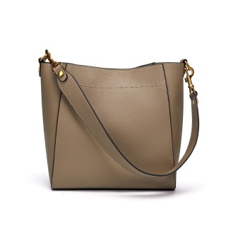 Designer Women's Leather Bucket Tote Bag