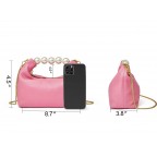 Women's Small Pearl Handle and Removable Tote Bag