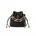 Women's Small Quilted Drawstring Bucket Bag