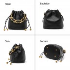 Women's Small Quilted Drawstring Bucket Bag