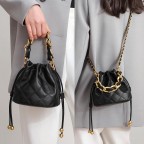 Women's Small Quilted Drawstring Bucket Bag