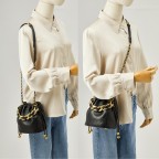 Women's Small Quilted Drawstring Bucket Bag