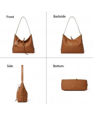 Women's Soft Leather Strap Adjustable Handle Hobo Bag