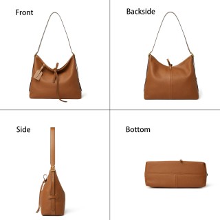 Women's Soft Leather Strap Adjustable Handle Hobo Bag