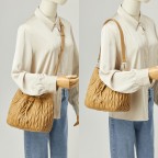Women's Lambskin Drawstring Bucket Bag