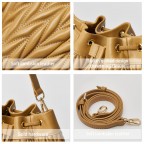Women's Lambskin Drawstring Bucket Bag