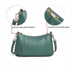 Women's Leather Green Crossbody Bag with Two Removable Shoulder Straps