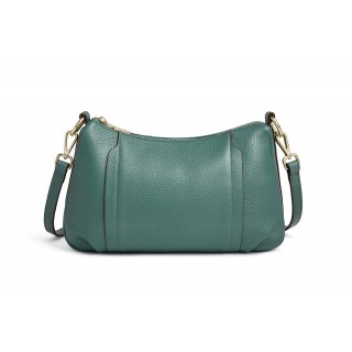 Women's Leather Green Crossbody Bag with Two Removable Shoulder Straps