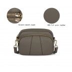 Small Soft Triple Zip Shoulder Tote
