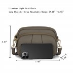 Small Soft Triple Zip Shoulder Tote
