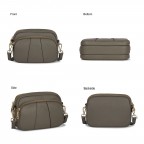 Small Soft Triple Zip Shoulder Tote