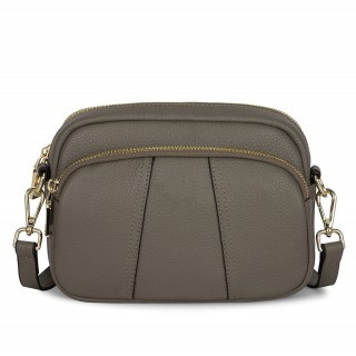 Small Soft Triple Zip Shoulder Tote