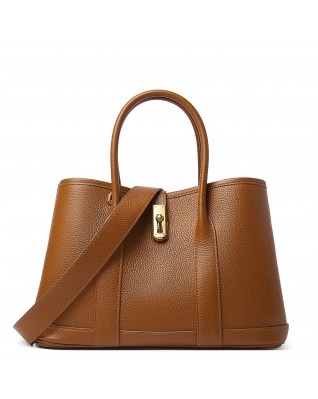 Women's Top Leather Tote Bag w/Wide Long Shoulder Strap