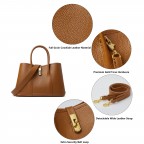 Women's Top Leather Tote Bag w/Wide Long Shoulder Strap