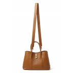 Women's Top Leather Tote Bag w/Wide Long Shoulder Strap