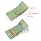 Small Lambskin Trifold Quilted Leather Wallet