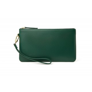Goat leather wristlet clutch wallet