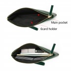 Goat leather wristlet clutch wallet