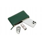 Goat leather wristlet clutch wallet